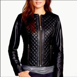 Cole Haan Vegan Leather Moto Jacket